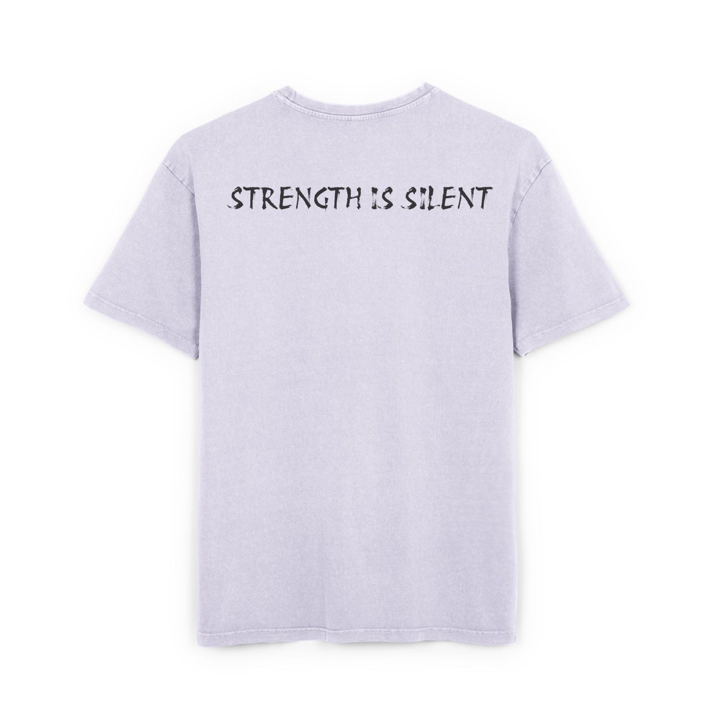 Oversize Tee with Motivational Quote STRENGTH IS SILENT