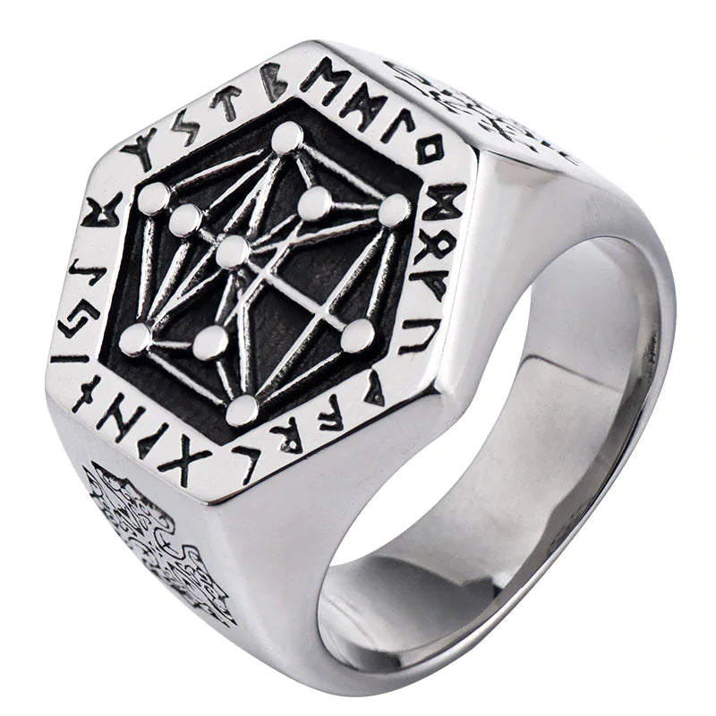 Viking Rune Stainless Steel Band