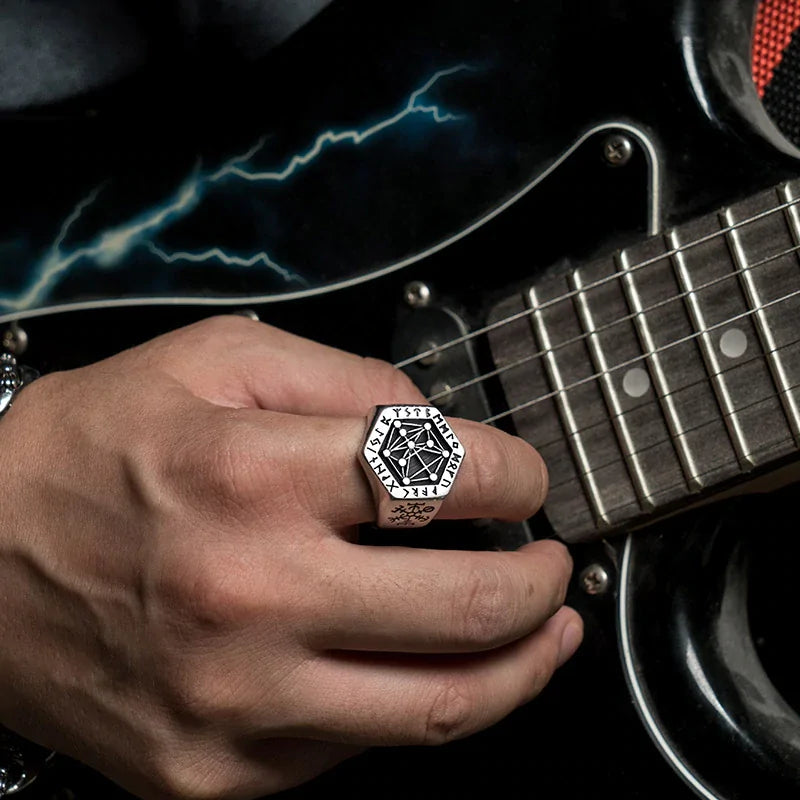 Viking Rune Stainless Steel Band