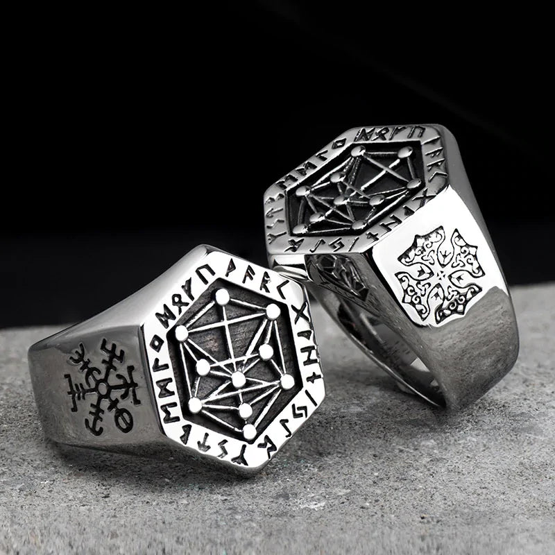 Viking Rune Stainless Steel Band