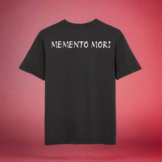 Oversize Tee with Motivational Quote MEMENTO MORI