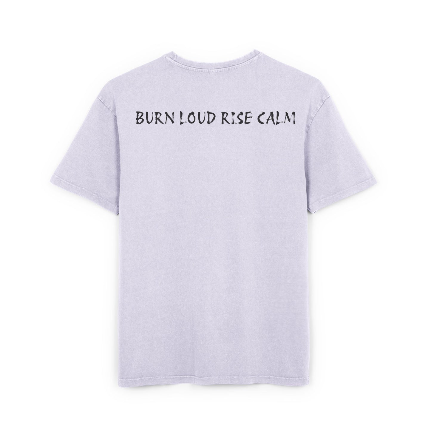 Oversize Tee with Motivational Quote Bourn Loud Rise Calm