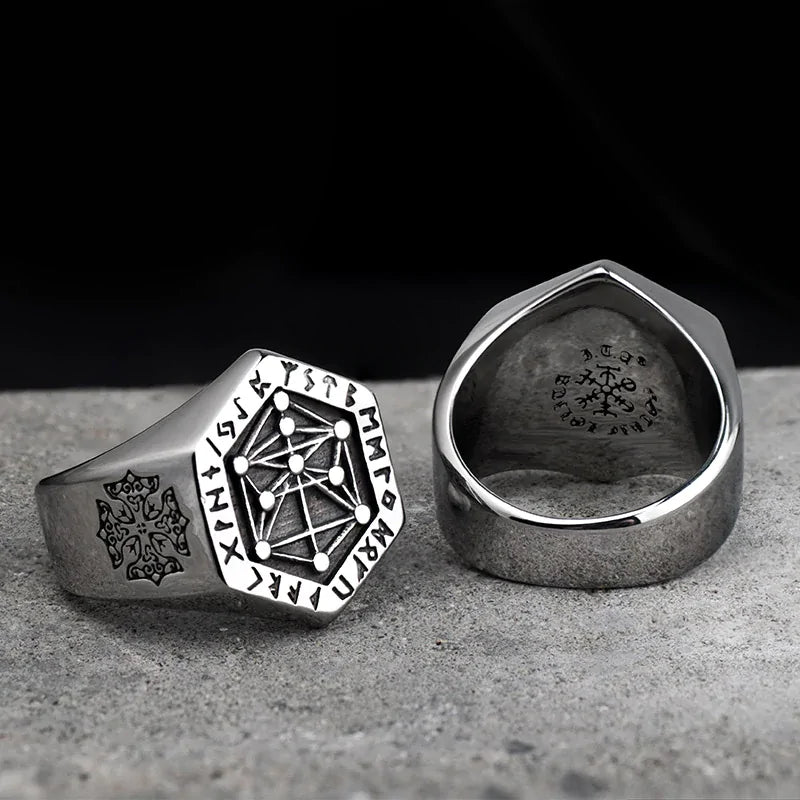 Viking Rune Stainless Steel Band