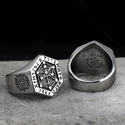 Viking Rune Stainless Steel Band